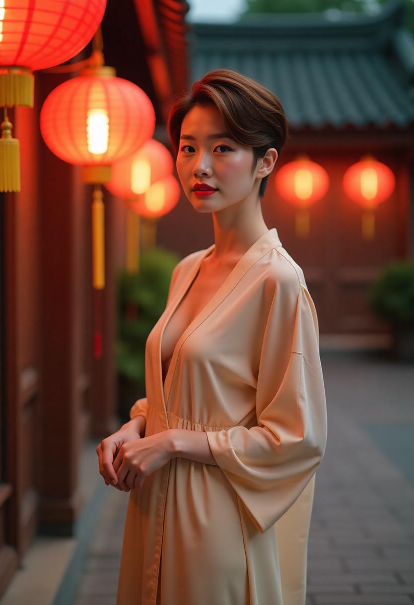 电影摄影机对准演员